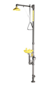 Speakman SE-690-PVC Combination Drench Shower & Eye/Face Wash (with Plastic Receptor)