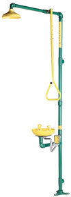 Speakman SE-697-ADA Combination Drench Shower & Eyewash (with Plastic Receptor and Impeller Action Showerhead)