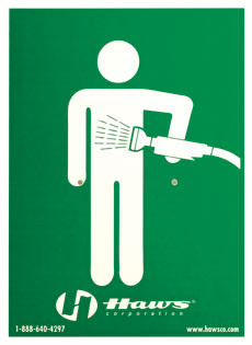 Haws SP176 Drench Hose Sign
