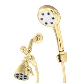 Speakman VS-112252-PB Combination Handheld Shower & Fixed Showerhead - Polished Brass (Discontinued)