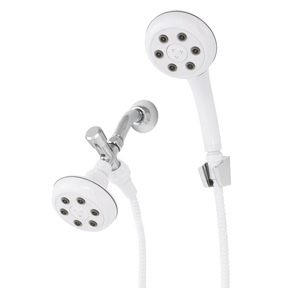 Speakman VS-112620-WHT Combination Handheld Shower & Fixed Showerhead - White 