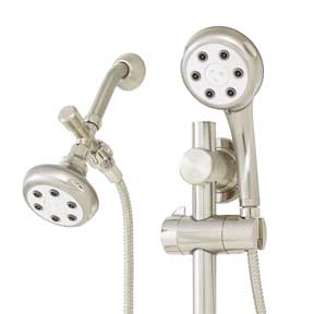 Speakman VS-122620-BN Combination Handheld & Fixed Showerhead w/Slide Bar - Brushed Nickel