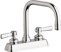 Chicago W4D-DB6AE35-369AB Hot and Cold Water Washboard Sink Faucet