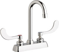 Chicago W4D-GN1AE35-317AB Hot and Cold Water Washboard Sink Faucet