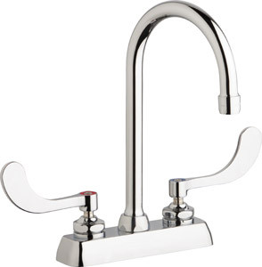 Chicago W4D-GN2AE35-317AB Hot and Cold Water Washboard Sink Faucet