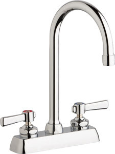 Chicago W4D-GN2AE35-369AB Hot and Cold Water Washboard Sink Faucet