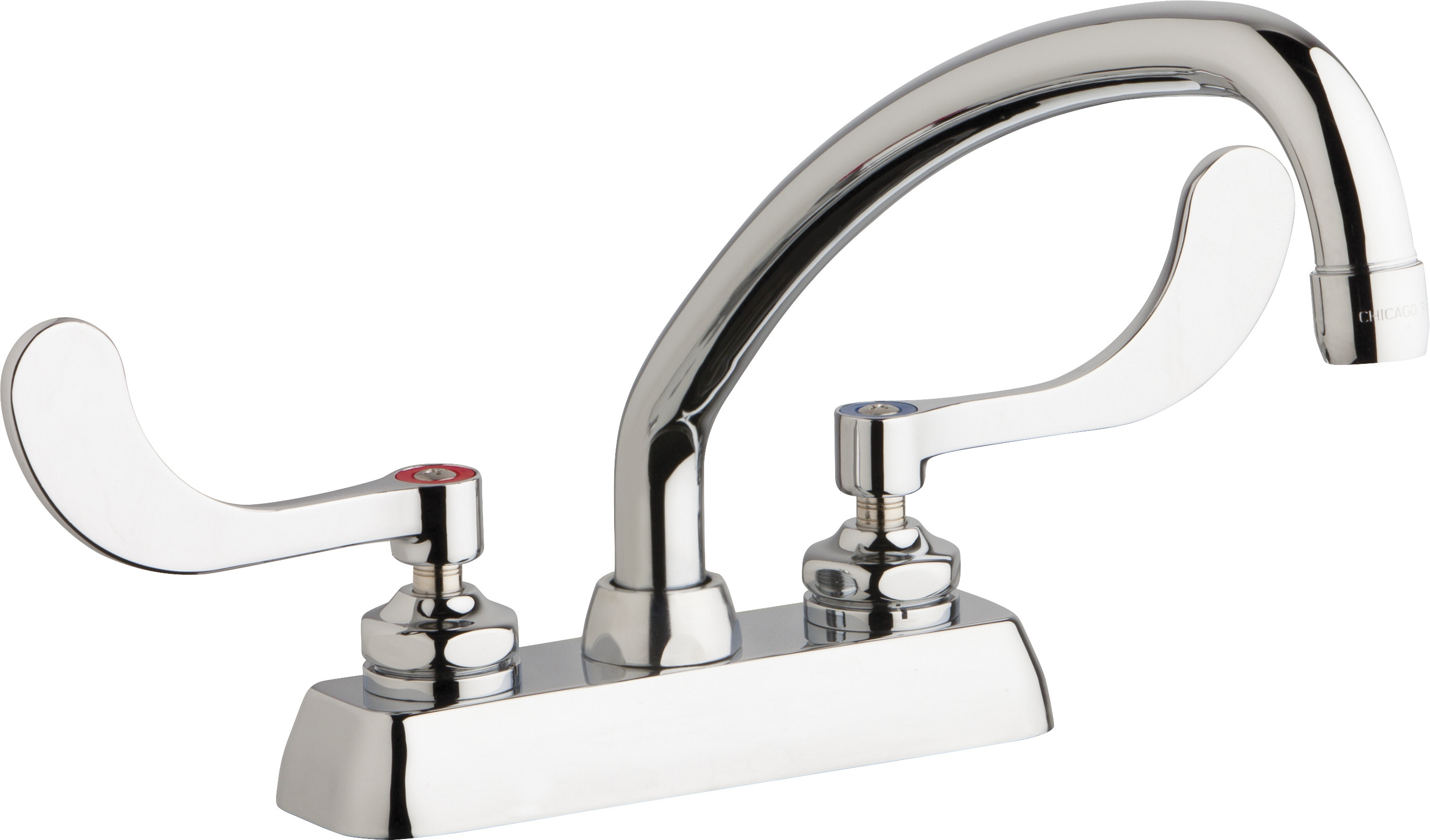 Chicago W4D-L9E35-317ABCP Hot and Cold Water Workboard Sink Faucet