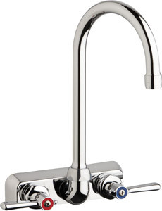 Chicago W4W-G2E35-369AB Hot and Cold Water Washboard Sink Faucet