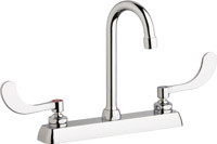 Chicago W8D-GN1AE35-317AB Hot and Cold Water Washboard Sink Faucet