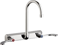 Chicago W8W-GN2AE35-317AB Hot and Cold Water Washboard Sink Faucet