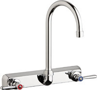 Chicago W8W-GN2AE35-369AB Hot and Cold Water Washboard Sink Faucet