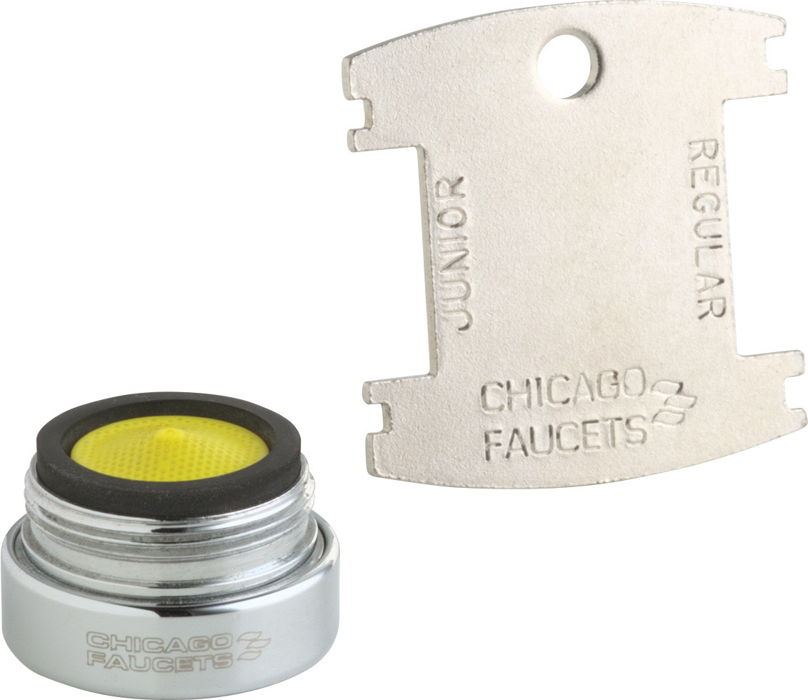 Chicago E39VPJKABCP 0.35 GPM (1.3 L/min) Vandal Proof Non-Aerating Outlet Pressure Compensating Econo-Flow 13/16˝ - 27 UNS Male