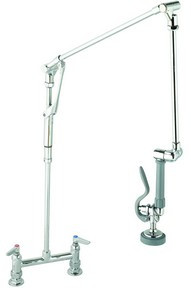T&S Brass B-0124 8" Deck Mount Pre-Rinse Unit With Roto-Flex Design