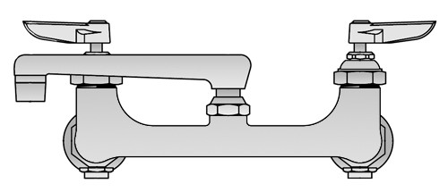 T&S Brass B-0234-BST Double Pantry Faucet