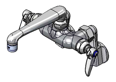T&S Brass B-0235-01 Double Pantry Faucet