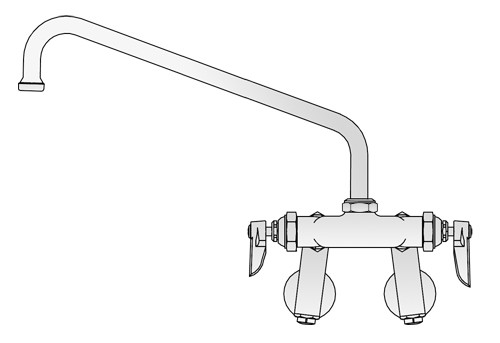 T&S Brass B-0241 Double Pantry Faucet