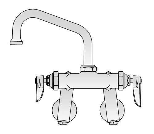 T&S Brass B-0242 Double Pantry Faucet