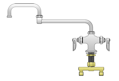 T&S Brass B-0250 Double Pantry Faucet