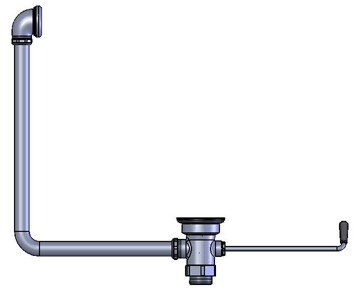 T&S Brass B-3952-01 Twist Waste w/ Overflow
