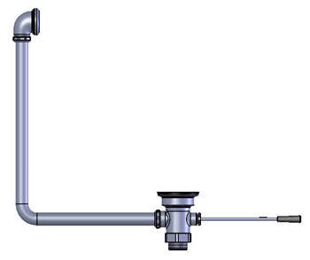 T&S Brass B-3970-01 Lever Waste w/ Overflow