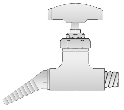 T&S Brass BL-4500-04 Straight Steam Stop