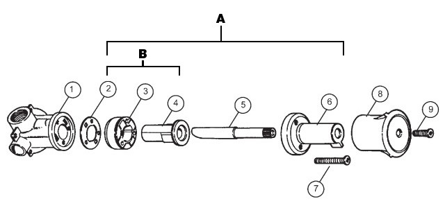 Bradley Bradtrol Shower Valve For Econo-Wall, Wall Saver, and Panelons Parts Breakdown