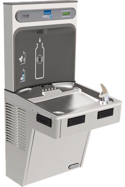 Elkay EZH2O LMABF8WSSK Filtered Stainless Steel Drinking Fountain with Bottle Filler
