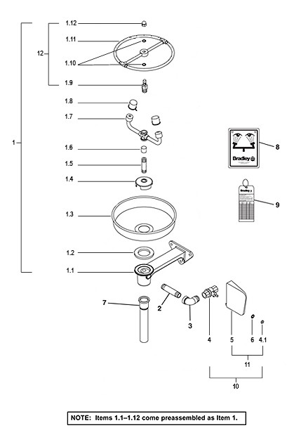 Bradley S19-220K Parts Breakdown