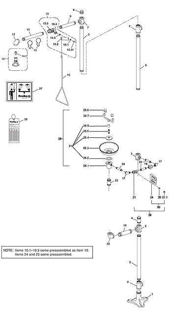 Bradley S19-310 Parts Breakdown