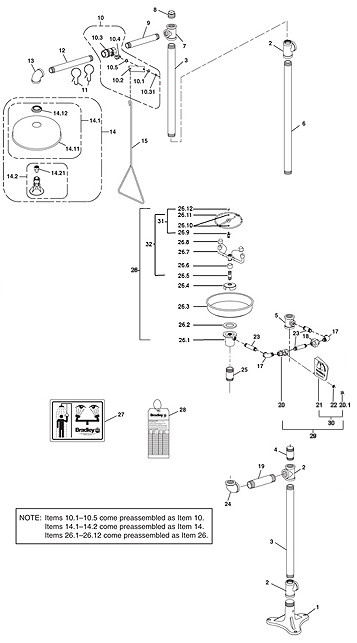 Bradley S19-310K Parts Breakdown