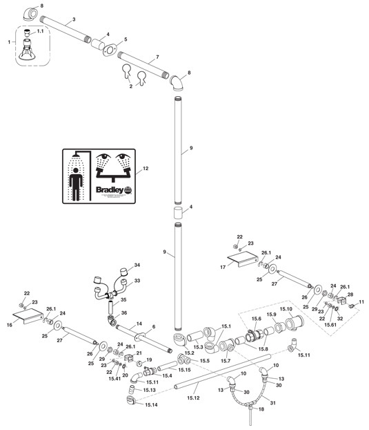 Bradley S19-310TW Parts Breakdown