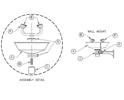 Wall Mount Eye/Face Wash