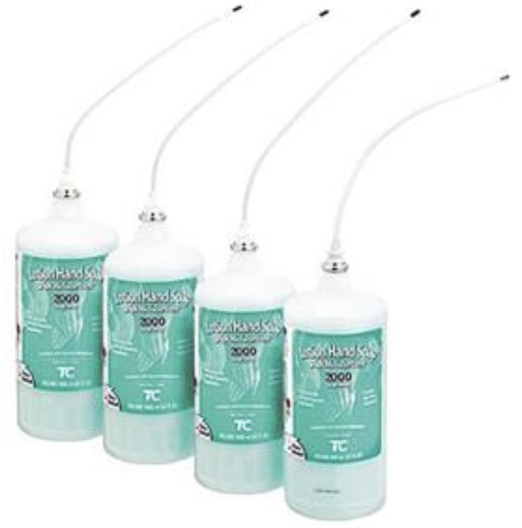 Bradley P19-232A 54oz 2000-shot Soap Bottle Refill with Lotion Moisturizer (Case of 4)