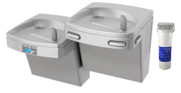 Oasis PGF8ACSLTM Filtered Stainless Steel Sensor-Operated Dual Drinking Fountain