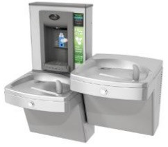 Oasis PGV8SBFSL Vandal-Resistant Dual Drinking Fountain with Manual Bottle Filler