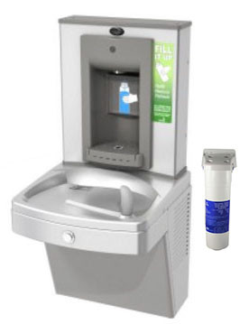 Oasis PGVF8EBF Filtered Vandal-Resistant Drinking Fountain with Bottle Filler