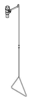 Bradley S19-130SSBF Corrosion-Resistant Stainless Steel Barrier-Free Drench Shower