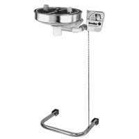 Bradley S19-220Y Hand/Foot-Operated Eye/Face Wash (with Wall Bracket)