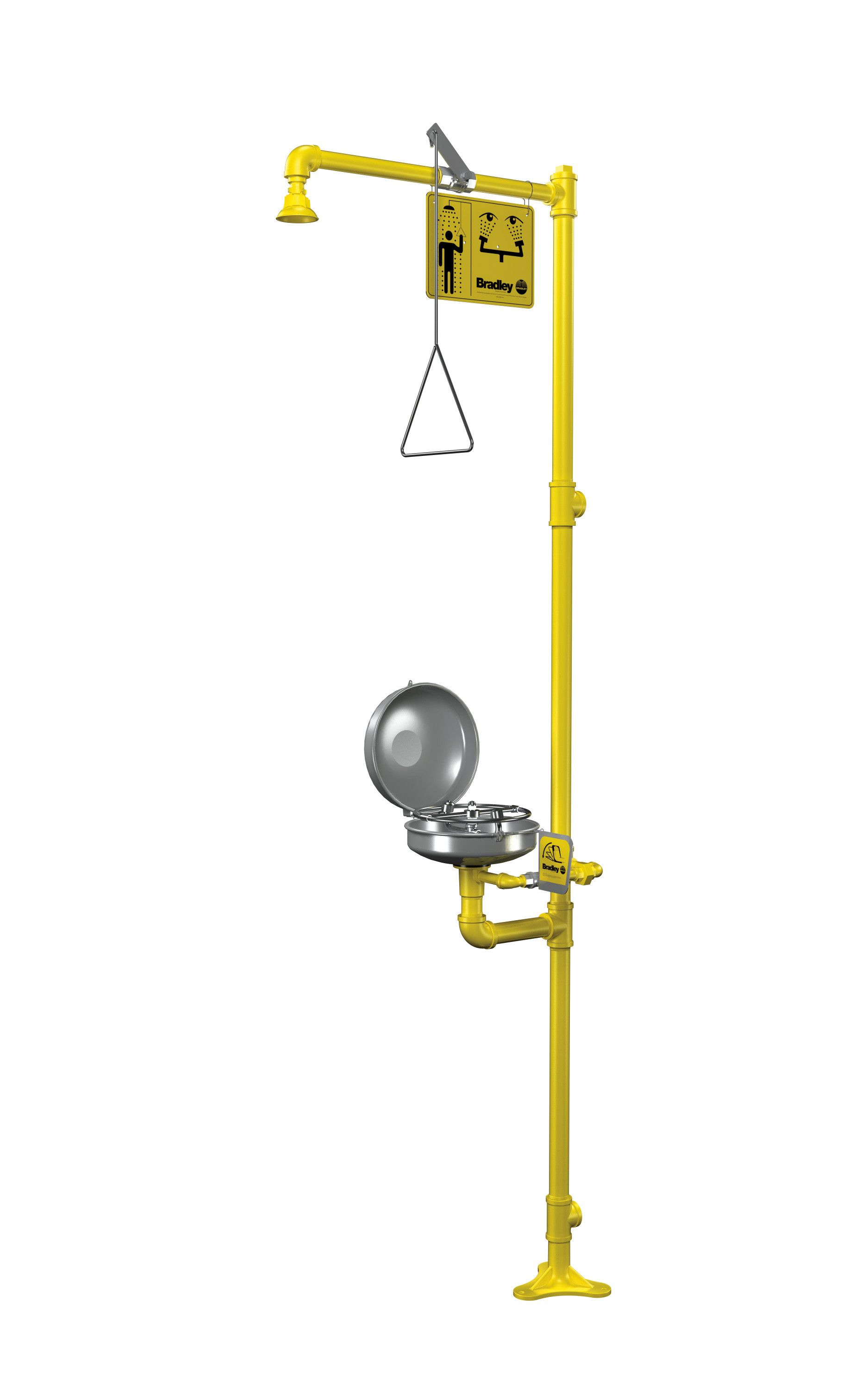 Bradley S19-310DCFW Combination Drench Shower & Eye/Face Wash (with Hinged Dust Cover) (Discontinued)