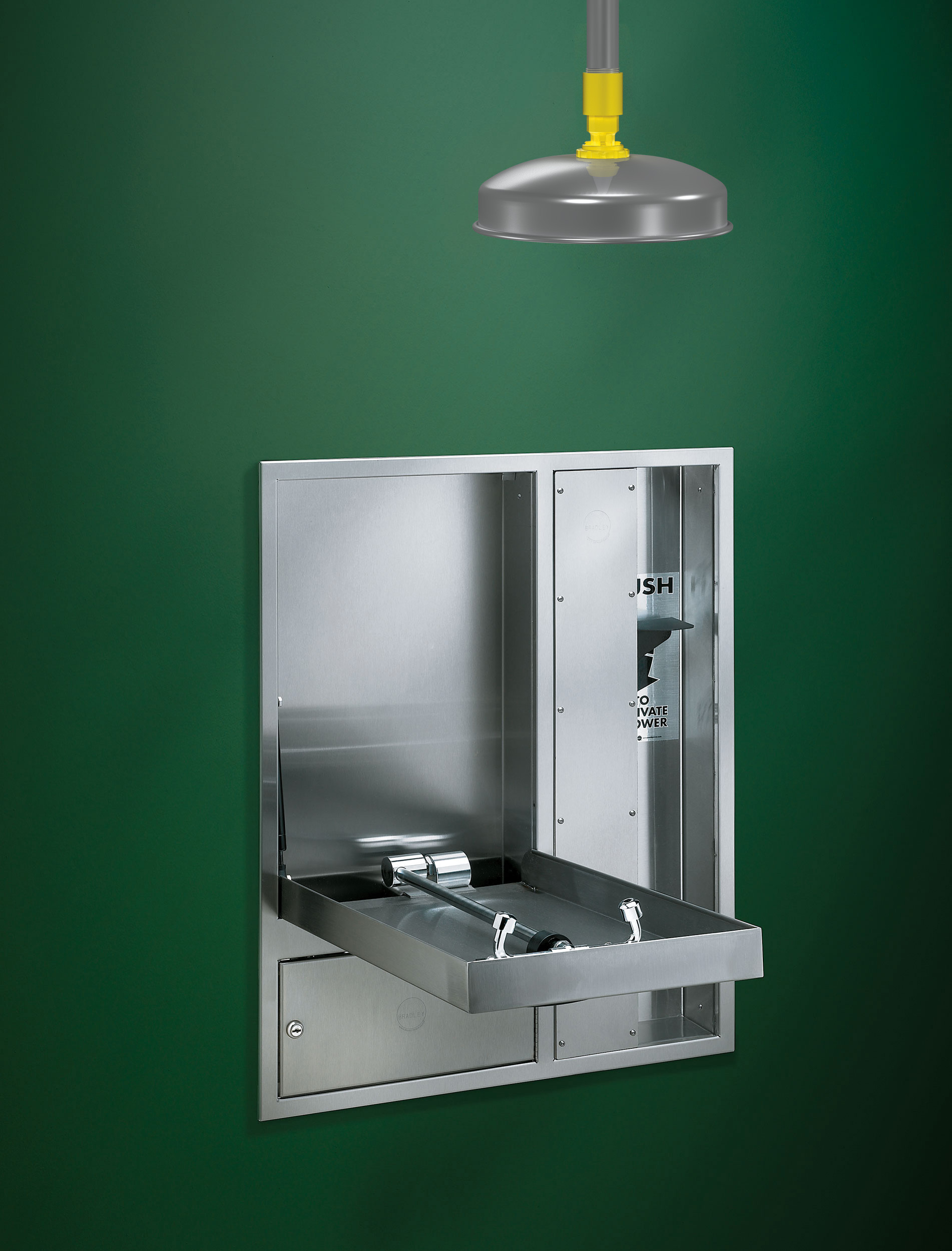 Bradley S19-315PBF Concealed Barrier-Free Eyewash