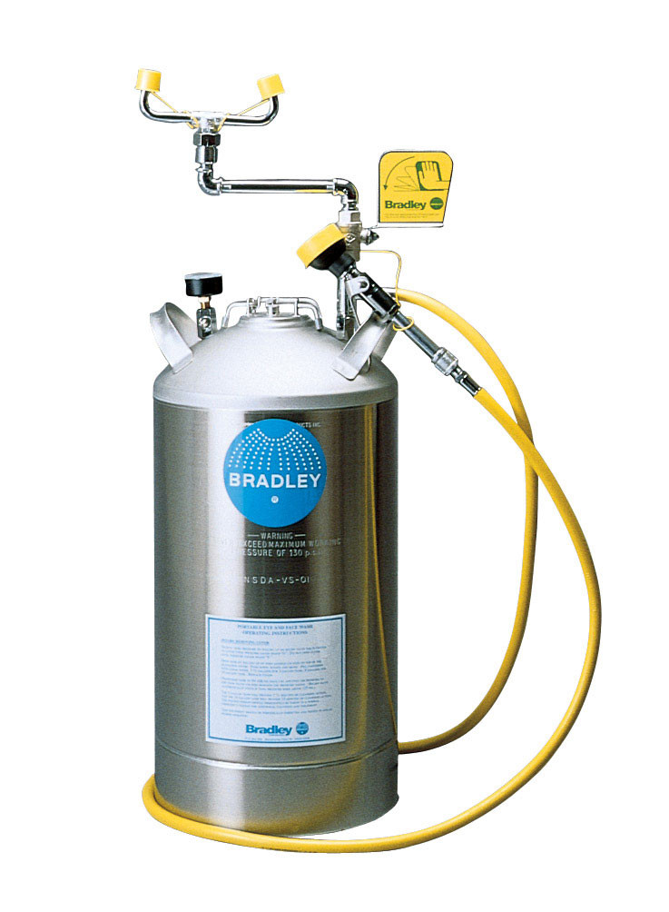 Bradley S19-690 Portable Pressurized Eyewash 10 Gallon (with Drench Hose)