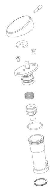 Bradley S65-091 Repair Kit with Push Button