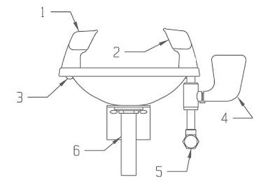 Speakman SE-400 Eye/Face Wash Parts Breakdown