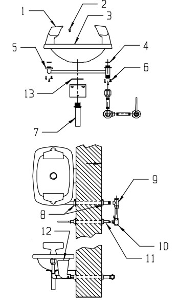 Speakman SE-404 Eye/Face Wash Parts Breakdown