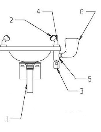 Speakman SE-506 Eyewash Parts Breakdown