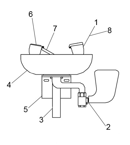 Speakman SE-580-ADA Eyewash Parts Breakdown
