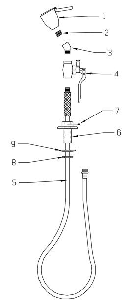 Speakman SE-922 Drench Hose Parts Breakdown