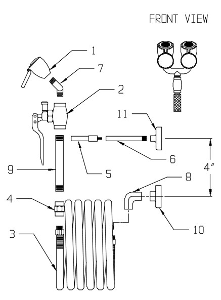 Speakman SE-925-TEW Drench Hose Parts Breakdown