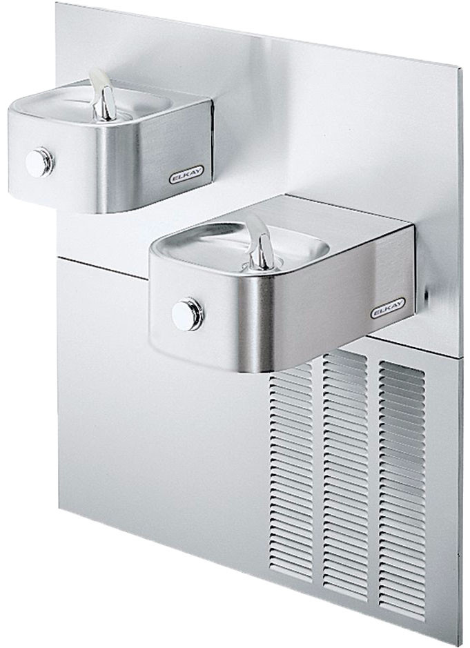 Elkay ERFPVR28K In-Wall Dual Drinking Fountain with Vandal-Resistant Bubbler