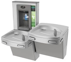 Oasis PG8EBFSL Stainless Steel Dual Drinking Fountain with Bottle Filler